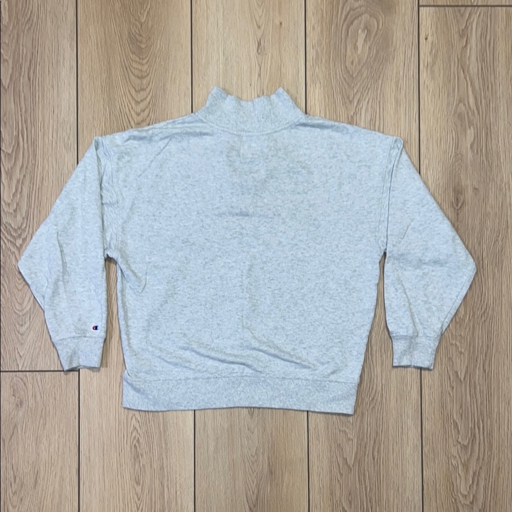 EUC - Champion Gray Zip Up Sweater Athletic Casual - Picture 4 of 7